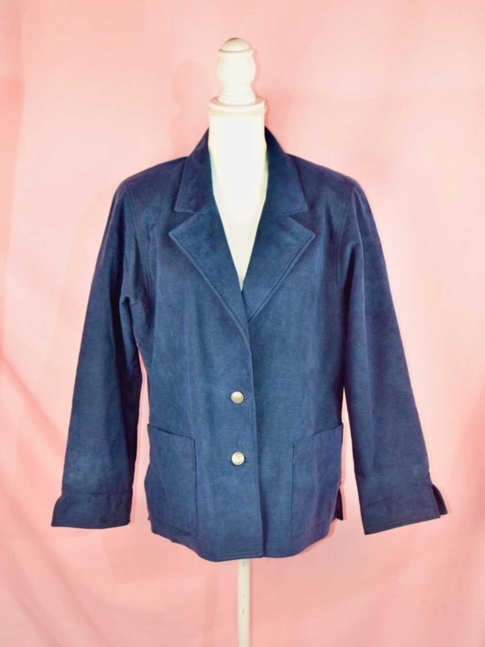 Samuel Robert by Peter Hatsi Androu Vintage Suede 2-Button Jacket | Size 14